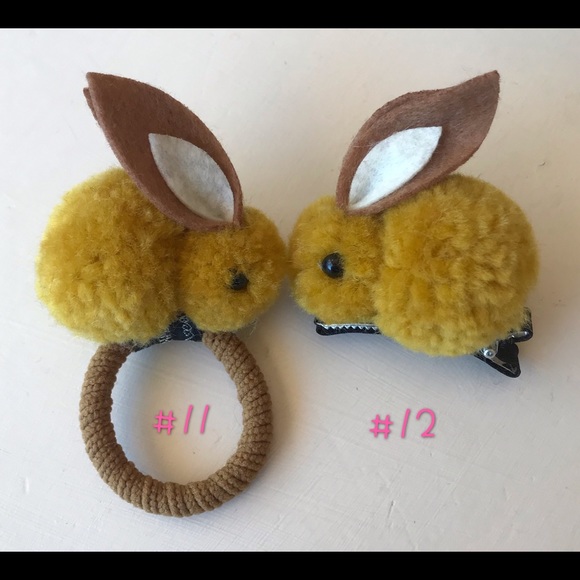 HOST PICK! kids bunny hair clips & hair tie - Picture 7 of 9